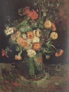 Vincent Van Gogh Vase with Zinnias and Geraniums (nn04) painting